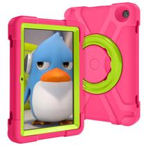 Capa para tablet AKABEILA para Amazon Fire HD 8 2020/2022 rosa+verde