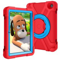 Capa para tablet AKABEILA para Amazon Fire HD 8 2020/2022 vermelha+azul