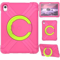 Capa para tablet AKABEILA para Apple iPad 10 2022 10,9 polegadas rosa vermelha+verde grama