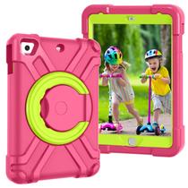 Capa para tablet AKABEILA para Apple iPad mini 1/2/3 rosa vermelha+verde