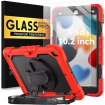 Capa para tablet BLOSOMEET iPad 10.2" 7-9ª geração Red Stand Strap