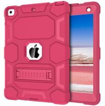 Capa para tablet CCMAO para iPad de 9,7", 5ª e 6ª geração, Air 2, rosa vermelha