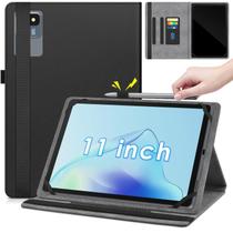 Capa para tablet DETUOSI Capa protetora de couro de 11 polegadas preta
