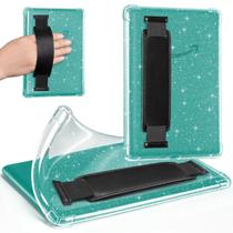 Capa para tablet IdleHands Clear Glitter para 7 polegadas com alça de mão