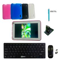 Capa para Tablet M7s Go Lite M7 WIFI + teclado e mouse sem fio compacto + suporte + Caneta