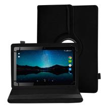 Capa Para Tablet Multilaser M10 M10a 3G 4G 10 Polegadas Couro Giratória Inclinável Premium Preta