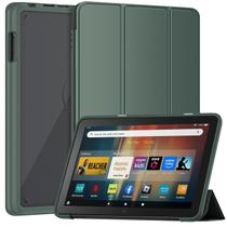 Capa para tablet Sanyetral com ativação e suspensão automáticas, verde-escuro Capa para tablet Sanyetral com ativação e suspensão automáticas, verde-escuro