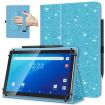Capa para Tablet TiMOVO 10,1" Android com Suporte para Caneta Glitter Azul