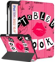 Capa para Tablet Wazzasoft iPad 10ª Geração 10,9" Rosa Fofa