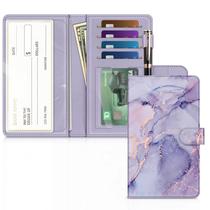 Capa para Talão de Cheques Fintie com Bloqueio RFID - Suporte para Canetas e Compartimentos para Cartões Capa para Talão de Cheques Fintie com Bloqueio RFID - Suporte para Canetas e Compartimentos para Cartões