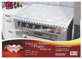Capa para tampa de fogão 6 bocas de renda Capa para tampa de fogão 6 bocas de renda