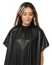 Capa para Tintura Coloração Mechas Hidratação Alisamento em PVC Reutilizável Preta