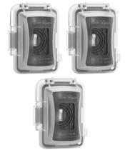 Capa para tomada elétrica Bates Choice, kit com 3 unidades, 1 módulo, resistente às intempéries