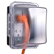 Capa para tomada TayMac MM710C, 12 cm de profundidade, acabamento transparente Capa para tomada TayMac MM710C, 12 cm de profundidade, acabamento transparente