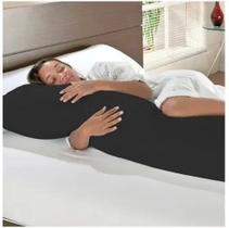 Capa para Travesseiro de Corpo 1,45m x 0,45m Xuxão - Preta Capa para Travesseiro de Corpo 1,45m x 0,45m Xuxão - Preta