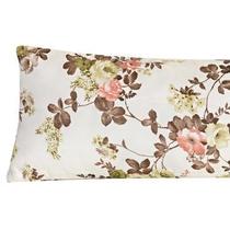 Capa Para Travesseiro De Corpo Xuxão Rafaela Estampada - Floral Marrom/Verde Capa Para Travesseiro De Corpo Xuxão Rafaela Estampada - Floral Marrom/Verde