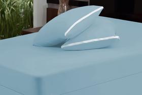 Capa Para Travesseiro Em Malha 100% Algodão Com Zíper Anti Alérgica