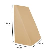 Capa para Triângulo Suave Encosto 55x40x40cm 100% Algodão Nude Arrumadinho Enxovais