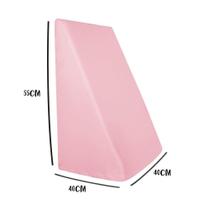 Capa para Triângulo Suave Encosto 55x40x40cm 100% Algodão Rosa Arrumadinho Enxovais