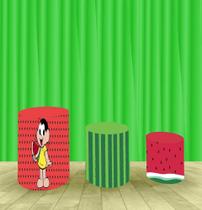 Capa Para Trio De Mesas Cilindro Magali Kit 3 Capas - Fantasia Bras Capa Para Trio De Mesas Cilindro Magali Kit 3 Capas - Fantasia Bras