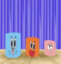 Capa Para Trio De Mesas Cilindro Mundo de Gumball Kit 3 Capas - Fantasia Bras