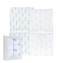 Capa para trocador Ely's & Co. 91x46 cm Sage, pacote com 2