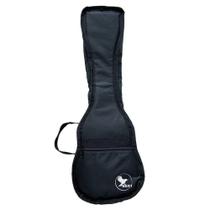 Capa para Ukulele Concert Luxo Nylon 600 Isotérmica com Bolso Chapado e Zíper Número 8 Preto