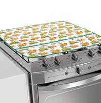 Capa Para Vidro De Fogão 4 Bocas Ábóbora Capa Para Vidro De Fogão 4 Bocas Ábóbora