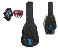 Capa para Violão Clássico Com Abertura Lateral Mochila ViaSom Com Acessórios