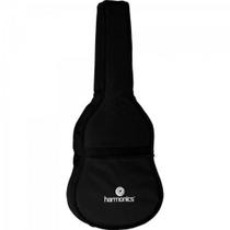 Capa Para Violão Folk Harmonics Nylon Luxo Preta F002 Capa Para Violão Folk Harmonics Nylon Luxo Preta F002