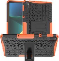 Capa para Xiaomi Pad 5 lançada 2021 11,0 polegadas, Hybrid Armor Heavy Duty 2 em 1 TPU+PC Capa à prova de choque de camada dupla para Xiaomi Pad 5 Pro 5G Capa para tablet com Kickstand -Orange
