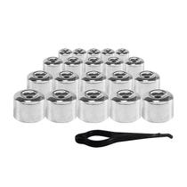 Capa Parafuso Roda Kit 20 Peças Fox Polo Golf Jetta Cromado Capa Parafuso Roda Kit 20 Peças Fox Polo Golf Jetta Cromado