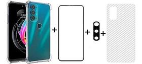 Capa + Pel Cam + Película 3d 9d + Traseira Para Moto Edge 20
