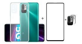 Capa + Pelicula 3d + Pel Camera Lente Para Redmi Note 10 5g