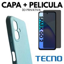 Capa + Película 3D Privativa Para Celular Tecno Spark Go 2