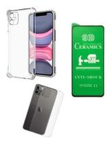 Capa + Pelicula 9d Ceramica + Traseira Para iPhone 11 6.1