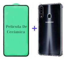 Capa + Película De Cerâmica Samsung Galaxy A20s - Resistente