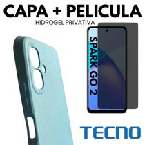 Capa + Película Hidrogel Privativa Para Tecno Spark Go 2