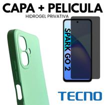 Capa + Película Hidrogel Privativa Para Tecno Spark Go 2