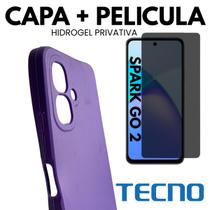 Capa + Película Hidrogel Privativa Para Tecno Spark Go 2