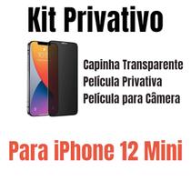 Capa + Película Privativa + Película Câmera Para iPhone 12