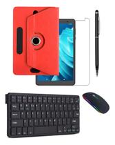 Capa + Película + Teclado Mouse E Caneta Para Tab Pritom 8p