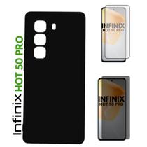 Capa + Pelicula Vidro 3D Compativel Com Infinix Hot 50 Pro