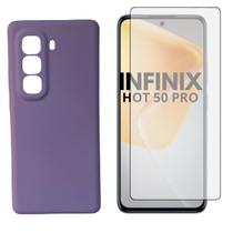 Capa + Pelicula Vidro 3D Compativel Com Infinix Hot 50 Pro