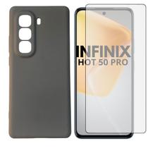 Capa + Pelicula Vidro 3D Compativel Com Infinix Hot 50 Pro