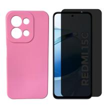 Capa + Película Vidro 3D Privativa Para Xiaomi Redmi 15c