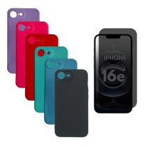 Capa + Pelicula Vidro Privativa Compativel Para iPhone 16e