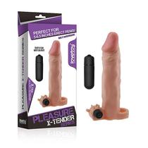 Capa peniana com vibro Pleasure X-Tender 18,5x4,2cm