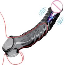 Capa Peniana Extensora Vibrador Anel Testículo Aumento Pênis