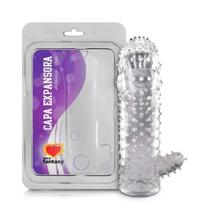 Capa Peniana Texturizada Em Silicone Com Estimulador De Clitóris Extensora - Sexy Fantasy Sex Shop Produtos Adultos